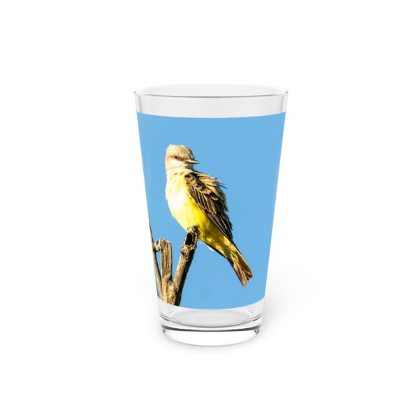 Pint Glass (16oz), Featuring WESTERN KINGBIRD | Exclusive photography by Fevold Photography - Image 3