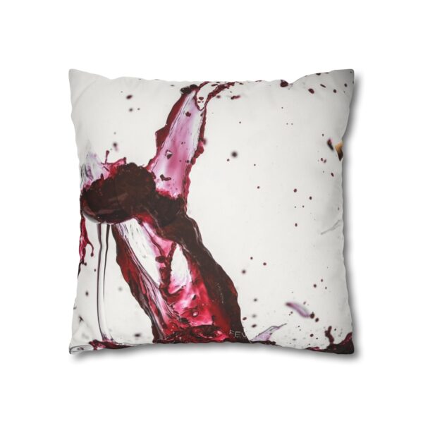 Uniquely Designed Faux Suede Square Pillowcase Featuring WINE SHATTERS | Exclusive Photography by Fevold Photography - Image 7