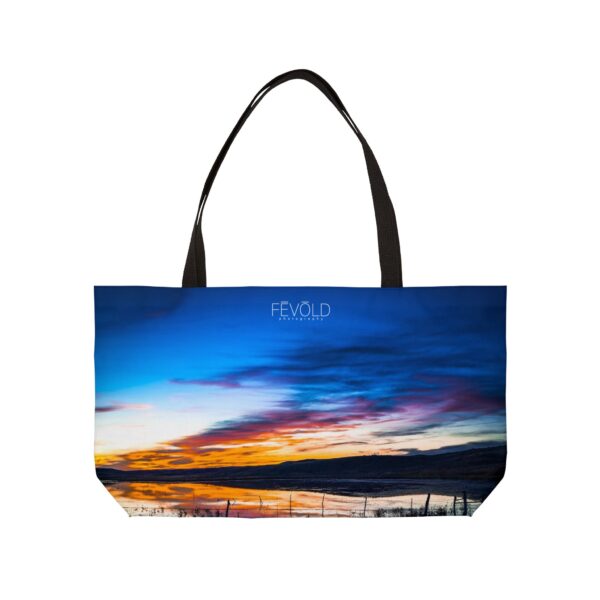 The Weekender Tote Bag.  Featuring SANDHILLS SUNSET | Exclusive Photography by Fevold Photography - Image 2