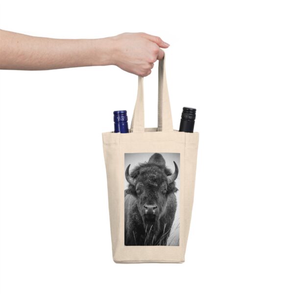 Double Wine Tote Bag featuring NORTH DAKOTA STRONG | Exclusive Photo by Fevold Photography