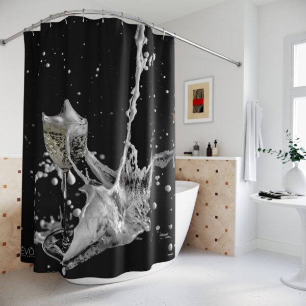 Shower Curtain featuring CHAMPAGNE SHATTERS | Exclusive Photo by Fevold Photography - Image 4