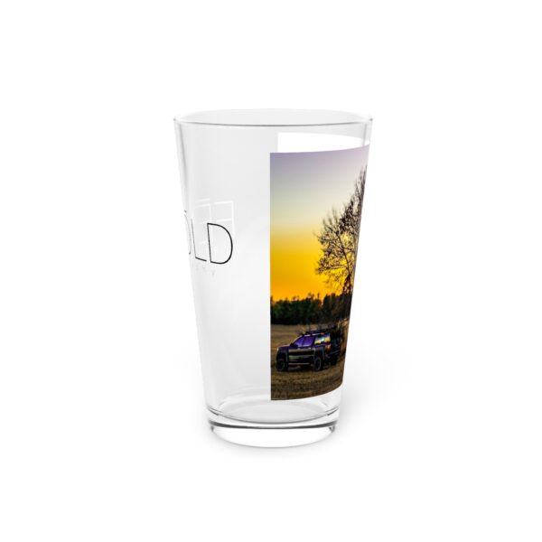 Pint Glass (16oz), Featuring LEAVING THE TREE STAND | Exclusive photography by Fevold Photography - Image 4