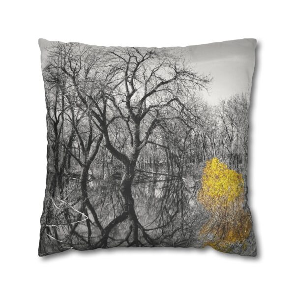 Uniquely Designed Faux Suede Square Pillowcase Featuring STAY STRONG | Exclusive Photography by Fevold Photography - Image 2