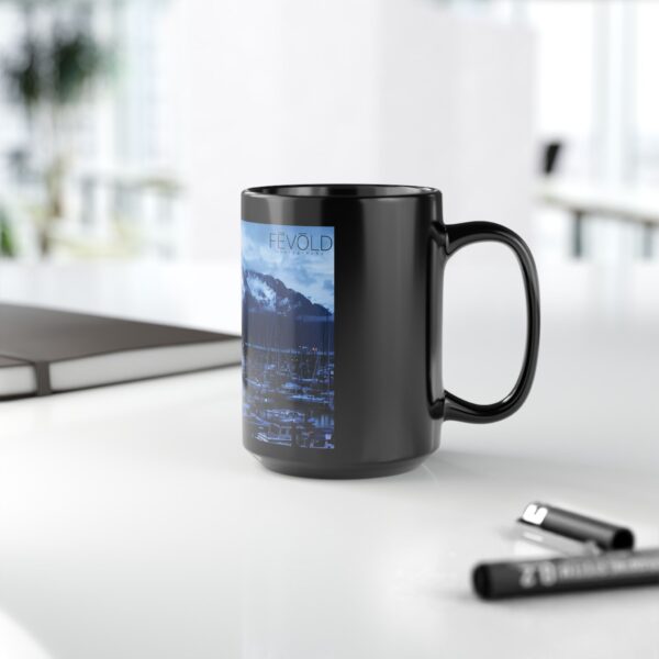 Black Mug (11oz, 15oz) Featuring MOONLIGHT OVER SEWARD | Exclusive Photography by Fevold Photography - Image 11