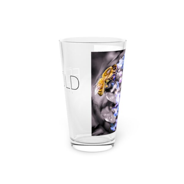 Pint Glass (16oz), Featuring BUBBLE BEE | Exclusive photography by Fevold Photography - Image 4