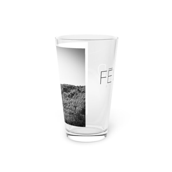 Pint Glass (16oz), Featuring RESTING ON THE CLIFFS | Exclusive photography by Fevold Photography - Image 3