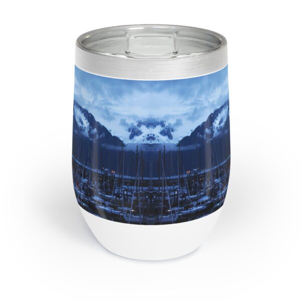 Wine Tumbler Featuring MOONLIGHT OVER SEWARD | Exclusive Photography by Fevold Photography - Image 6