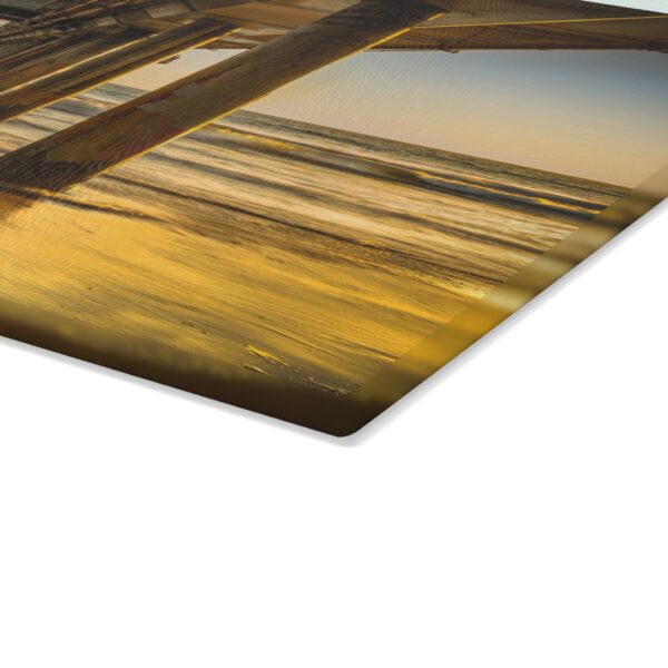 Textured, Tempered Glass Cutting Board Featuring GOLDEN HOUR AT VENICE BEACH | Exclusive Photography by Fevold Photography - Image 5