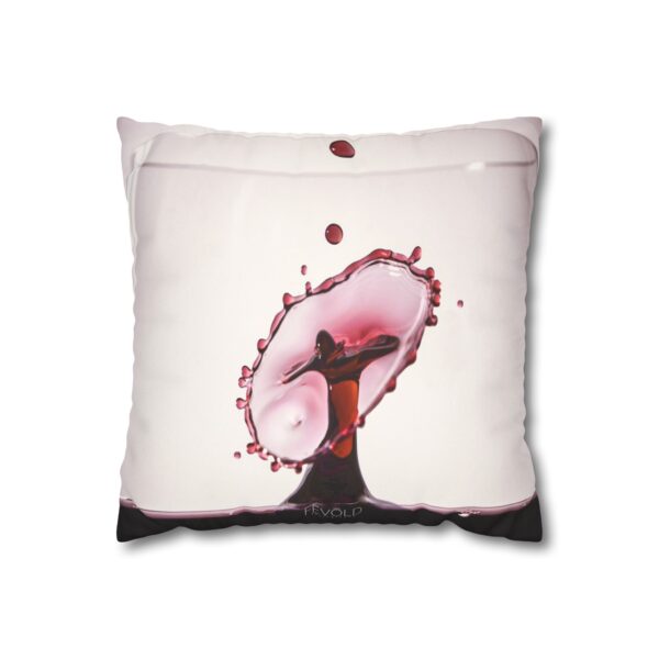 Uniquely Designed Faux Suede Square Pillowcase Featuring SPLASH OF WINE | Exclusive Photography by Fevold Photography - Image 5