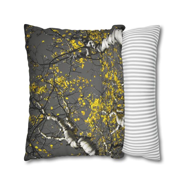 Uniquely Designed Faux Suede Square Pillowcase Featuring GOLDEN STARS OF AUTUMN | Exclusive Photography by Fevold Photography - Image 4