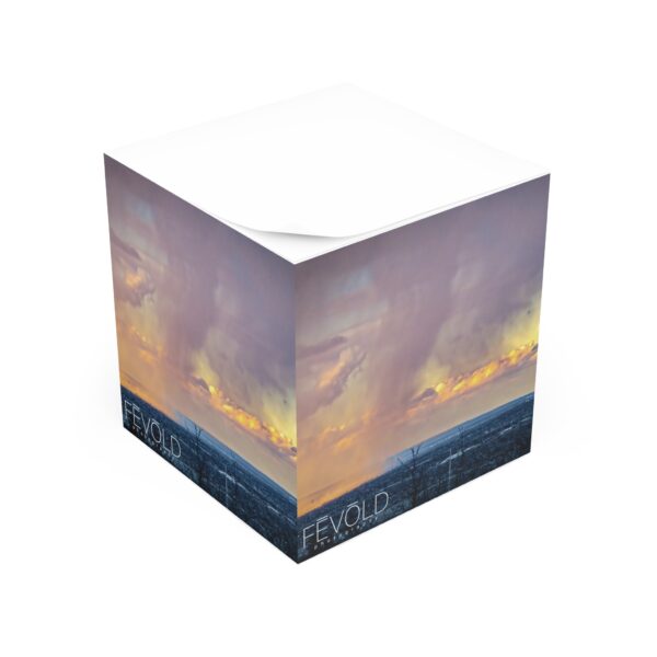 Note Cube featuring SNOWSTORM VEILS THE SUNSET, Exclusive Photo by Fevold Photography - Image 2