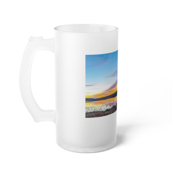 Frosted Glass Beer Mug Featuring SANDHILLS SUNSET | Exclusive Photography by Fevold Photography - Image 3