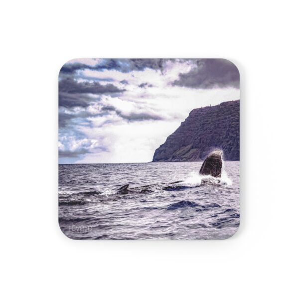 Cork Back Coaster featuring A HUMPBACK'S WARNING | Exclusive Photo by Fevold Photography - Image 2