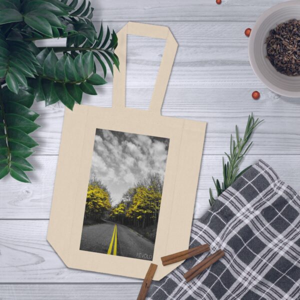 Double Wine Tote Bag featuring LAST GLIMPSE OF AUTUMN | Exclusive Photo by Fevold Photography - Image 3