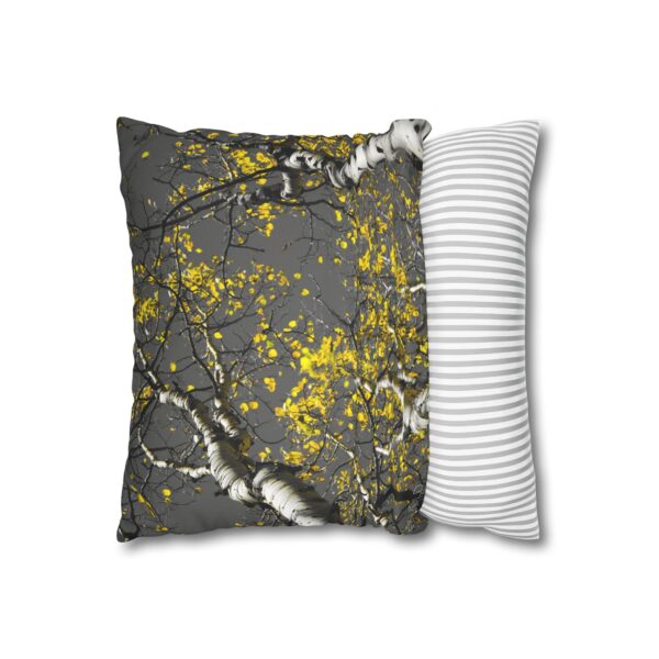 Uniquely Designed Faux Suede Square Pillowcase Featuring GOLDEN STARS OF AUTUMN | Exclusive Photography by Fevold Photography - Image 8