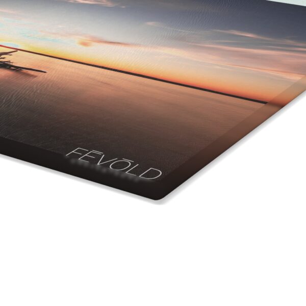 Textured, Tempered Glass Cutting Board Featuring DUSK AT SANDY BEACH | Exclusive Photography by Fevold Photography - Image 5