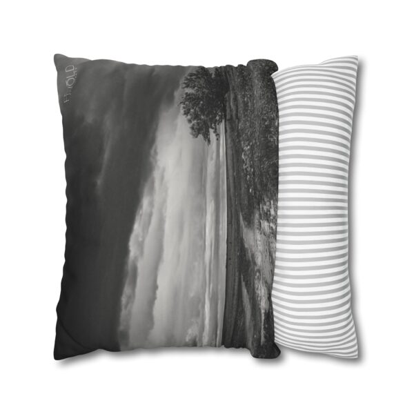 Uniquely Designed Faux Suede Square Pillowcase Featuring NORTH DAKOTA BACKROADS | Exclusive Photography by Fevold Photography - Image 3