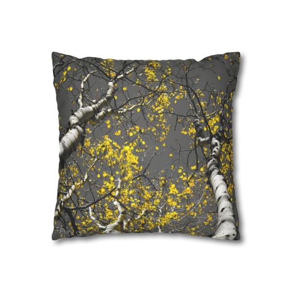 Uniquely Designed Faux Suede Square Pillowcase Featuring GOLDEN STARS OF AUTUMN | Exclusive Photography by Fevold Photography - Image 7