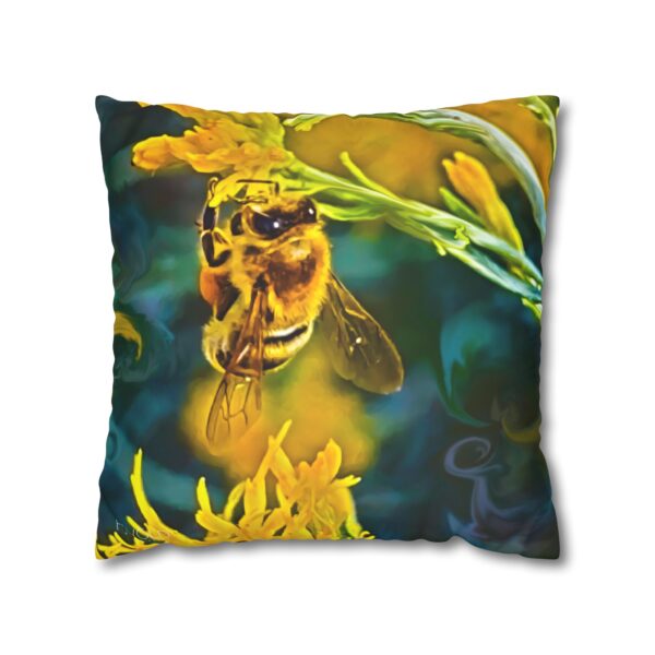 Uniquely Designed Faux Suede Square Pillowcase Featuring POLLEN SMUGGLER | Exclusive Photography by Fevold Photography - Image 13