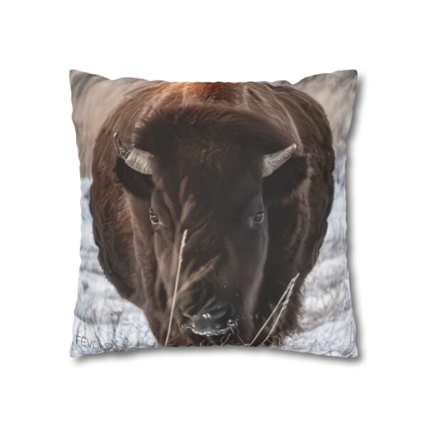 Uniquely Designed Faux Suede Square Pillowcase Featuring NORTH DAKOTA ICON | Exclusive Photography by Fevold Photography - Image 11