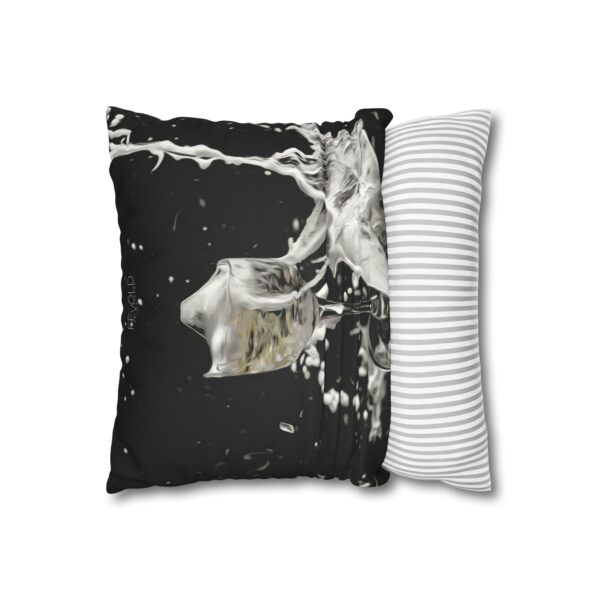 Uniquely Designed Faux Suede Square Pillowcase Featuring PARTY FOUL | Exclusive Photography by Fevold Photography - Image 4