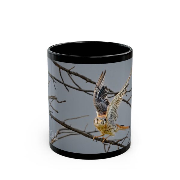 Black Mug (11oz, 15oz) Featuring AMERICAN KESTREL | Exclusive Photography by Fevold Photography