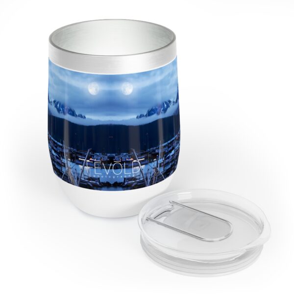 Wine Tumbler Featuring MOONLIGHT OVER SEWARD | Exclusive Photography by Fevold Photography