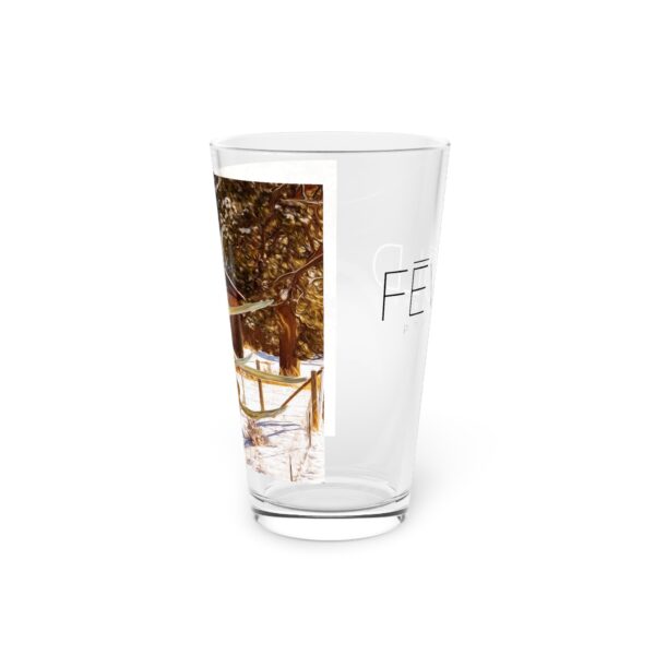 Pint Glass (16oz), Featuring A WINTER SCENE | Exclusive photography by Fevold Photography - Image 5