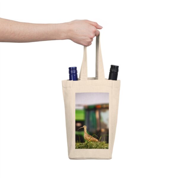 Double Wine Tote Bag featuring A CURLEW IN ITS ELEMENT | Exclusive Photo by Fevold Photography