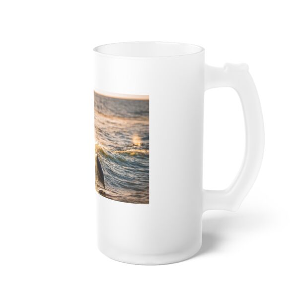 Frosted Glass Beer Mug Featuring RACING THROUGH THE GOLDEN HOUR | Exclusive Photography by Fevold Photography - Image 4