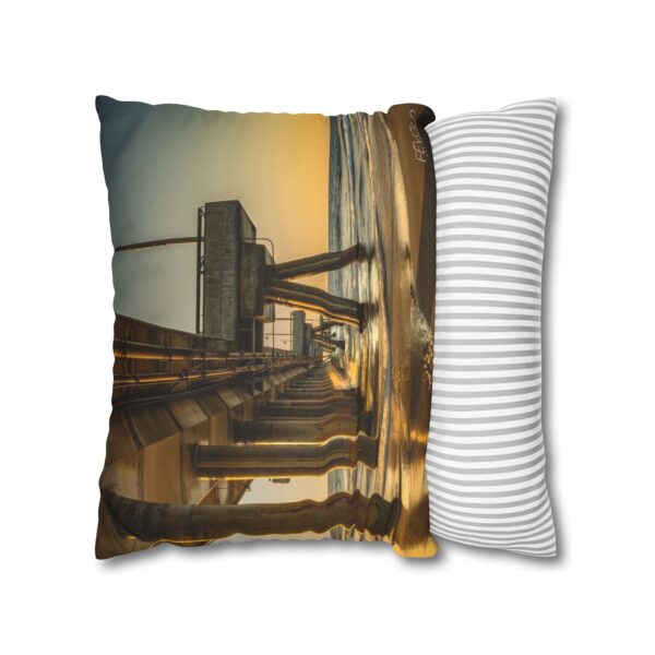 Uniquely Designed Faux Suede Square Pillowcase Featuring GOLDEN HOUR AT VENICE BEACH | Exclusive Photography by Fevold Photography - Image 14