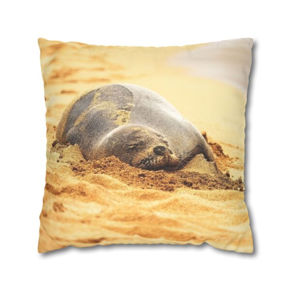 Uniquely Designed Faux Suede Square Pillowcase Featuring BEACH LIFE | Exclusive Photography by Fevold Photography