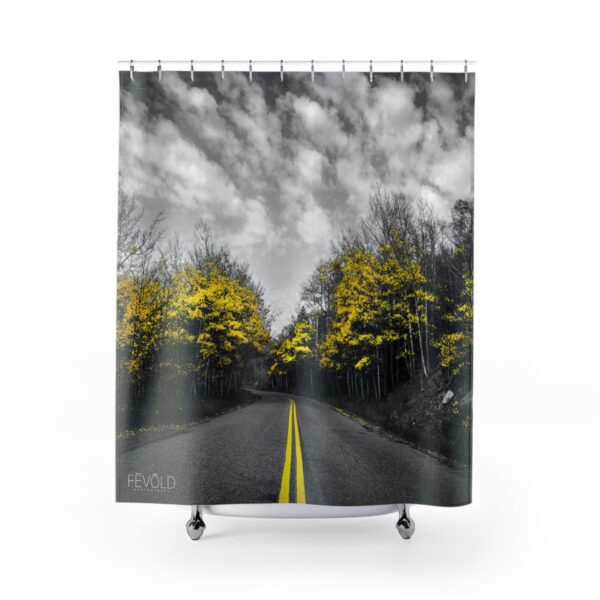 Shower Curtain featuring LAST GLIMPSE OF AUTUMN, Exclusive Photo by Fevold Photography