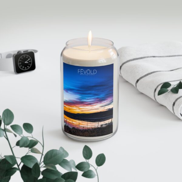 Scented Candle, 13.75oz Featuring SANDHILLS SUNSET | Exclusive Photography by Fevold Photography - Image 4