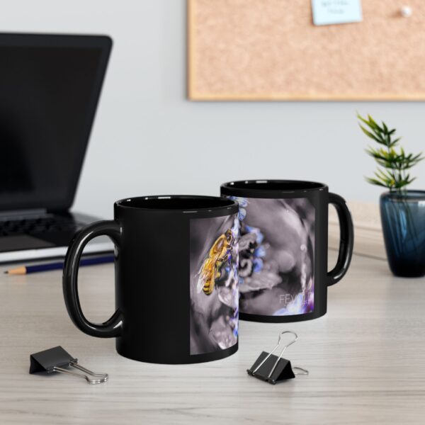 Black Mug (11oz, 15oz) Featuring BUBBLE BEE | Exclusive Photography by Fevold Photography