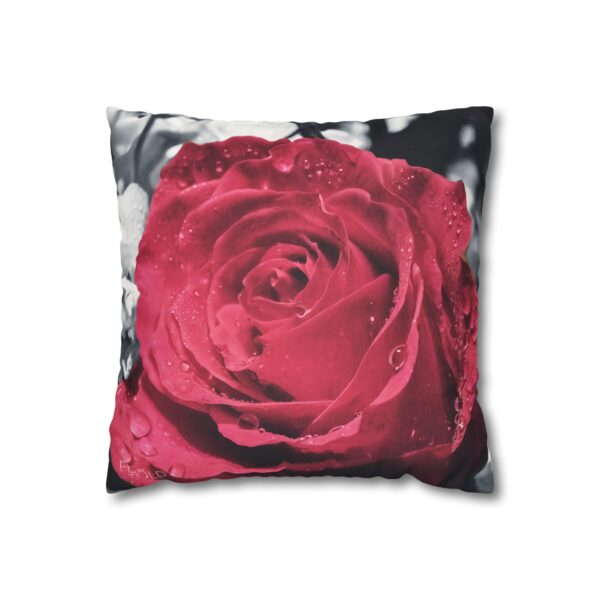 Uniquely Designed Faux Suede Square Pillowcase Featuring SYMBOL OF LOVE | Exclusive Photography by Fevold Photography - Image 5