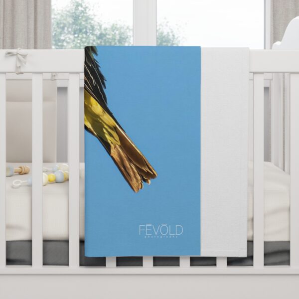 Fleece Baby Blanket featuring WESTERN KINGBIRD | Exclusive Photography by Fevold Photography - Image 2