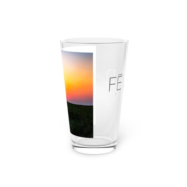 Pint Glass (16oz), Featuring DUSK IN NEBRASKA | Exclusive photography by Fevold Photography - Image 5