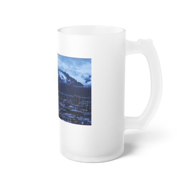 Frosted Glass Beer Mug Featuring MOONLIGHT OVER SEWARD | Exclusive Photography by Fevold Photography - Image 4