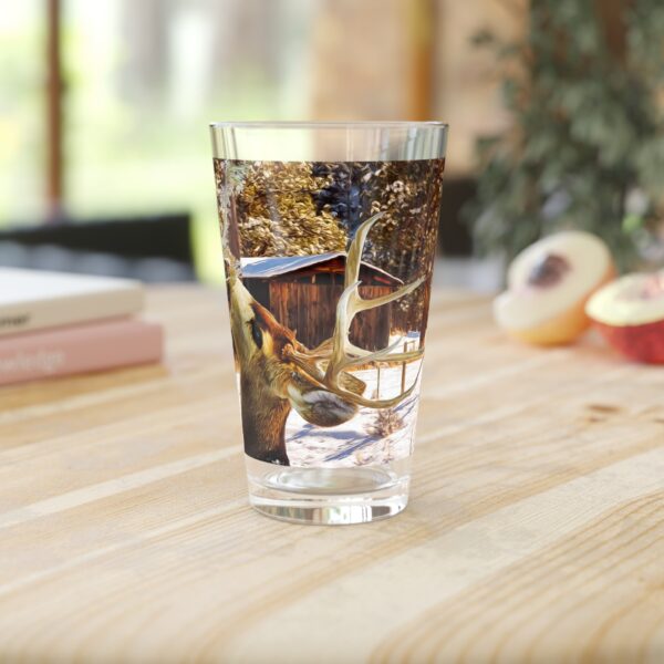 Pint Glass (16oz), Featuring A WINTER SCENE | Exclusive photography by Fevold Photography - Image 2