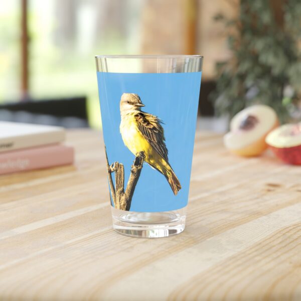 Pint Glass (16oz), Featuring WESTERN KINGBIRD | Exclusive photography by Fevold Photography