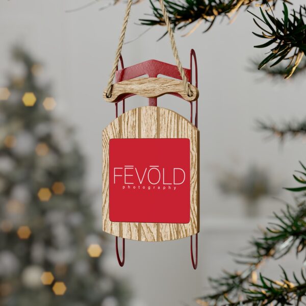 Sled Ornament featuring LOGO, Exclusive Photo by Fevold Photography - Image 7