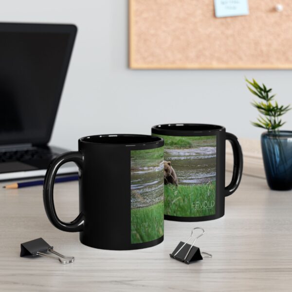 Black Mug (11oz, 15oz) Featuring BEAR STARE | Exclusive Photography by Fevold Photography - Image 6