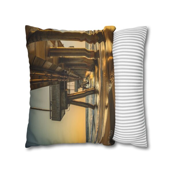 Uniquely Designed Faux Suede Square Pillowcase Featuring GOLDEN HOUR AT VENICE BEACH | Exclusive Photography by Fevold Photography - Image 16