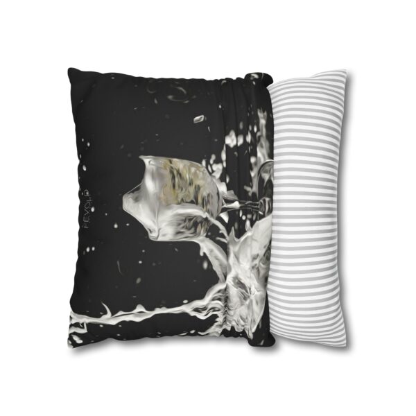 Uniquely Designed Faux Suede Square Pillowcase Featuring PARTY FOUL | Exclusive Photography by Fevold Photography - Image 6