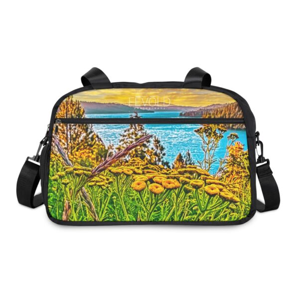 Fitness Handbag (with Shoulder Strap) Featuring SUNRISE OVER LAKE COEUR d'ALENE | Exclusive Photography by Fevold Photography - Image 3