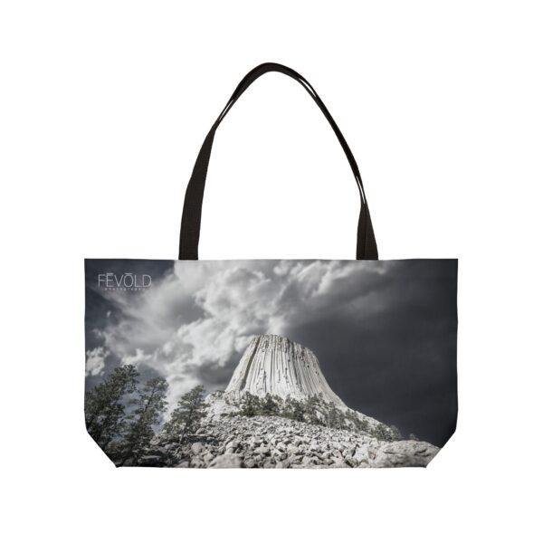 The Weekender Tote Bag.  Featuring DEVIL'S TOWER | Exclusive Photography by Fevold Photography - Image 2