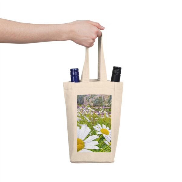 Double Wine Tote Bag featuring PURE AS RAIN, Exclusive Photo by Fevold Photography - Image 2