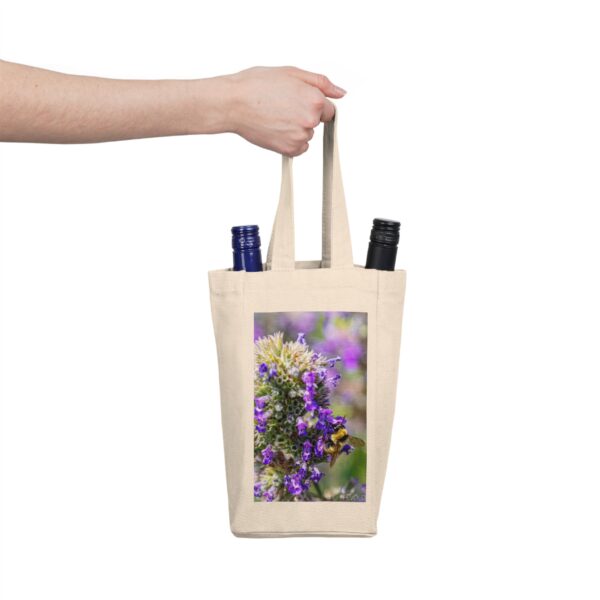 Double Wine Tote Bag featuring LIVING ITS BEST LIFE, Exclusive Photo by Fevold Photography - Image 2