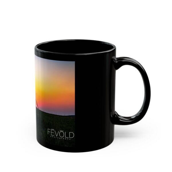 Black Mug (11oz, 15oz) Featuring DUSK IN NEBRASKA | Exclusive Photography by Fevold Photography - Image 3